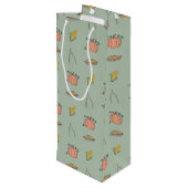 Sage Autumn Harvest Festival  Thanksgiving Wijn Cadeautas (Achterkant Gekanteld)