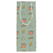 Sage Autumn Harvest Festival  Thanksgiving Wijn Cadeautas (Achterkant)