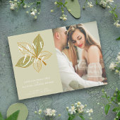 Sage Autumn Leaves Thleed Wedding Custom Photo