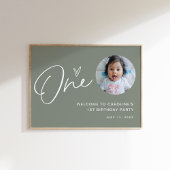 SAGE Baby 1st Birthday Party Welkom Poster