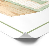 Sage Baby Blocks Baby Shower Welkomstposter Poster (Hoek)