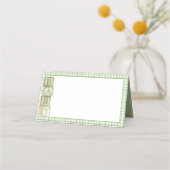 Sage Baby Blocks Blank Food & Favor Tent Cards Plaatskaartje (Achterkant)