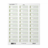 Sage Baby Blocks Retouradreslabel Etiket (Full Sheet)