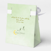 Sage Baby Boy Bliss: Stork Special Delivery Baby Bedankdoosjes (Achterkant)