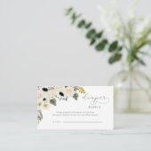 Sage Baby in Bloom Ivoor Baby shower Luier Raffle Informatiekaartje (Staand voorkant)