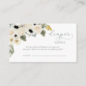 Sage Baby in Bloom Ivoor Baby shower Luier Raffle Informatiekaartje (Voorkant)