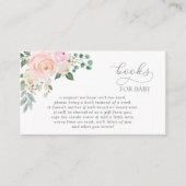 Sage Baby in Bloom Roze Baby shower Boekaanvraag Informatiekaartje (Voorkant)