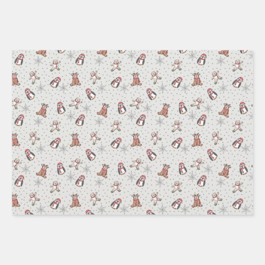 Sage Baby is koud buiten het Baby shower Inpakpapier Vel (Voorkant 3)