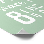 Sage-Baby Naam en geboorte-Staat | bewerkbare kleu Poster (Hoek)