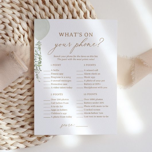 Sage Balloon Shower Wat is er op je telefoon spel Kaart