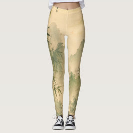 Sage bamboe nevel leggings