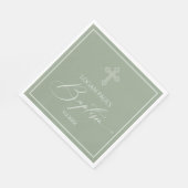 Sage Baptism elegant napkin Servet (Hoek)