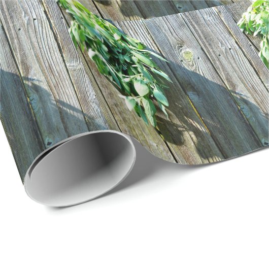 Sage Barn-wood, vers gesneden Cadeaupapier (Rol Hoek)