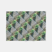 Sage Barn-wood, vers gesneden Fleece Deken (Voorkant (Horizontaal))