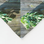 Sage Barn-wood, vers gesneden Fleece Deken (Hoek)
