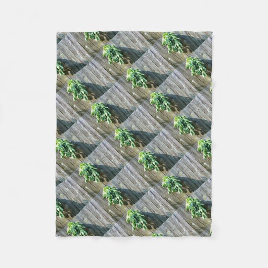 Sage Barn-wood, vers gesneden Fleece Deken (Voorkant)