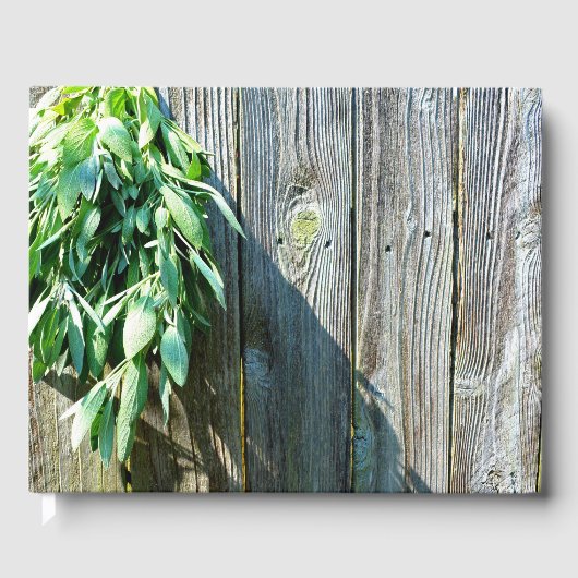 Sage Barn-wood, vers gesneden Gastenboek (Voorkant)