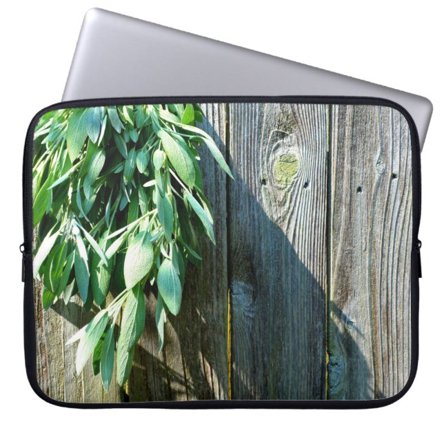 Sage Barn-wood, vers gesneden Laptop Sleeve (Voorkant)