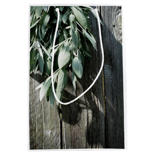 Sage Barn-wood, vers gesneden Medium Cadeauzakje (Voorkant)