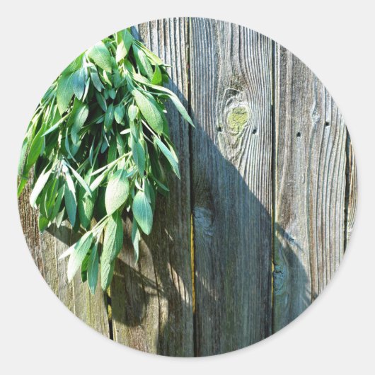Sage Barn-wood, vers gesneden Ronde Sticker (Voorkant)