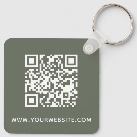 Sage Bedrijf Promotionele Logo QR Code Sleutelhanger (Achterkant)