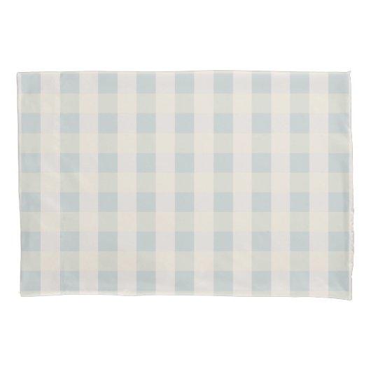 Sage Beige Cream Big Check Standard Pillowcase Kussensloop (Voorkant)