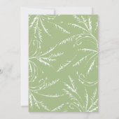 Sage Beige Pampas Grass Modern Boho Vrijgezellenfe Kaart (Achterkant)