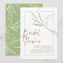 Sage Beige Pampas Grass Modern Boho Vrijgezellenfe Kaart