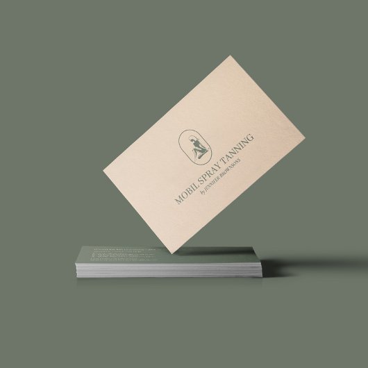 Sage Beige Spray Tanning Beauty Body Skincare Visitekaartje