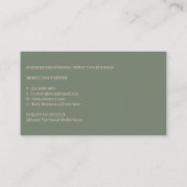 Sage Beige Spray Tanning Beauty Body Skincare Visitekaartje (Achterkant)