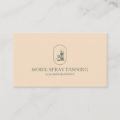 Sage Beige Spray Tanning Beauty Body Skincare Visitekaartje (Voorkant)