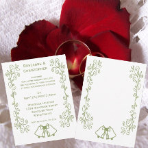 Sage Bells Scrollwork Ontwerp Wedding