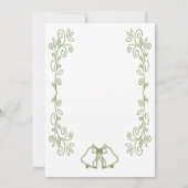 Sage Bells Scrollwork Ontwerp Wedding Save The Date (Achterkant)