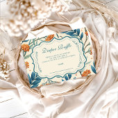 Sage Berry Botanical Baby Shower Diapper Raffle Informatiekaartje