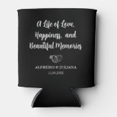 Sage Black Elegant Wedding Cheers to Love Can Cool Blikjeskoeler (Voorkant)