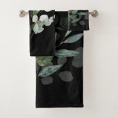 SAGE BLACK EUCALYPTUS BATHROOM TOWEL SET BAD HANDDOEK (Insitu)