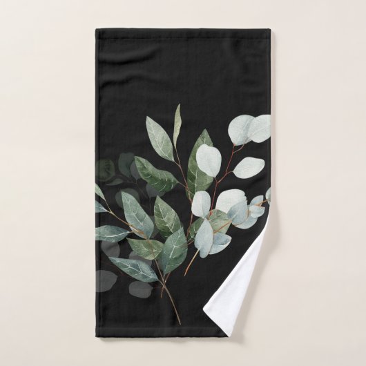 SAGE BLACK EUCALYPTUS BATHROOM TOWEL SET BAD HANDDOEK (Handdoek)