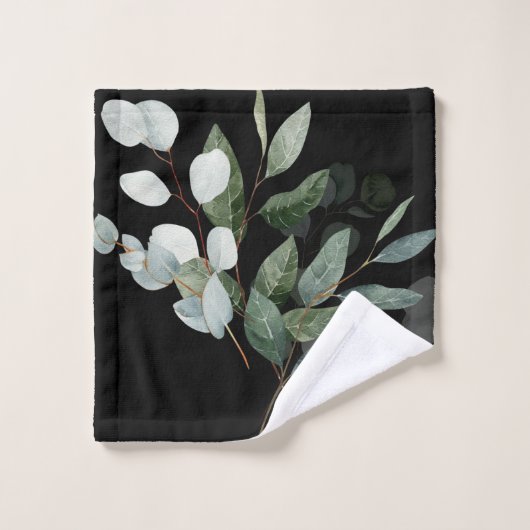 SAGE BLACK EUCALYPTUS BATHROOM TOWEL SET BAD HANDDOEK (Wasdoekje)