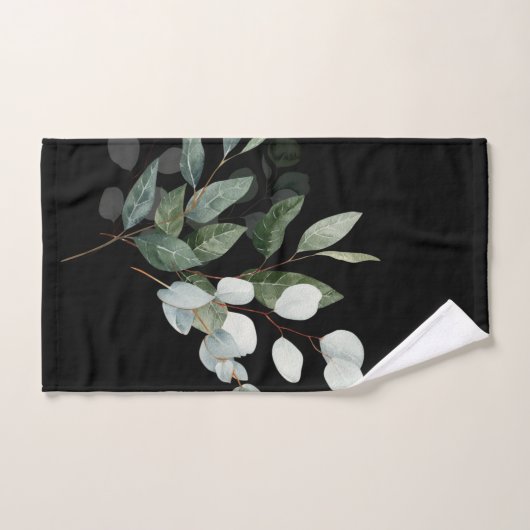 SAGE BLACK EUCALYPTUS BATHROOM TOWEL SET BAD HANDDOEK (Handdoek)