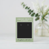 Sage Black Sieraden Oorbellen Website QR Code Visitekaartje (Staand voorkant)
