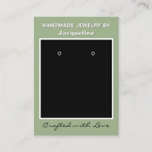 Sage Black Sieraden Oorbellen Website QR Code Visitekaartje (Voorkant)
