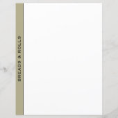 Sage Black & White Recipe Divider | Brood en rolle (Achterkant)