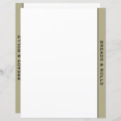 Sage Black & White Recipe Divider | Brood en rolle (Voorkant / Achterkant)