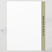 Sage Black & White Recipe Divider | Brood en rolle (Voorkant)