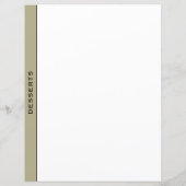 Sage Black & White Recipe Divider | Desserts (Achterkant)