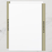 Sage Black & White Recipe Divider | Desserts (Voorkant / Achterkant)