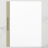 Sage Black & White Recipe Divider | Dranken (Achterkant)