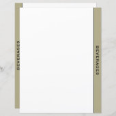 Sage Black & White Recipe Divider | Dranken (Voorkant / Achterkant)