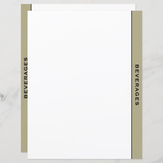 Sage Black & White Recipe Divider | Dranken (Voorkant / Achterkant)