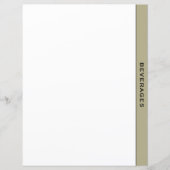 Sage Black & White Recipe Divider | Dranken (Voorkant)